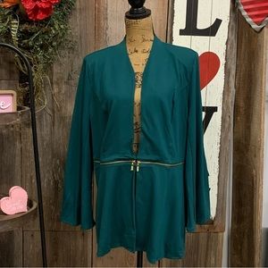 IMAN Global Chic Convertible Bell Sleeve Pointe Blazer